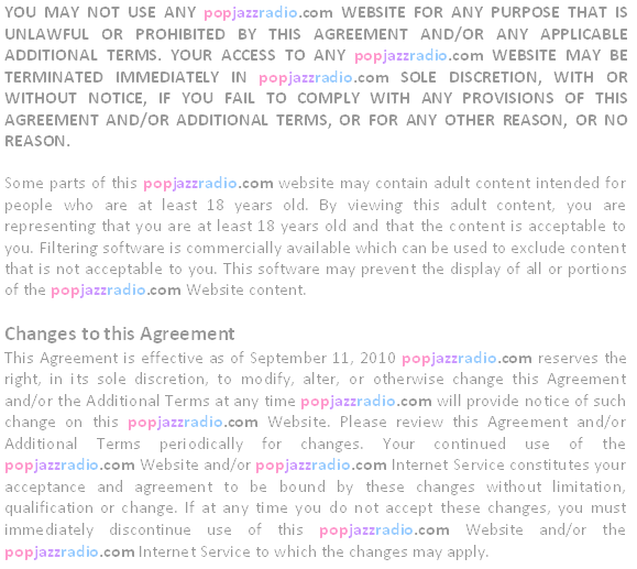 pop jazz radio policy