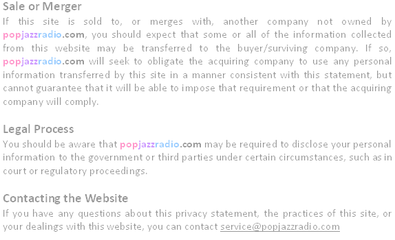 pop jazz radio policy