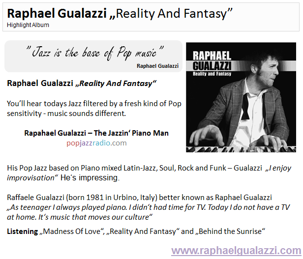 Raphael Gualazzi pop jazz radio highlight june 2011